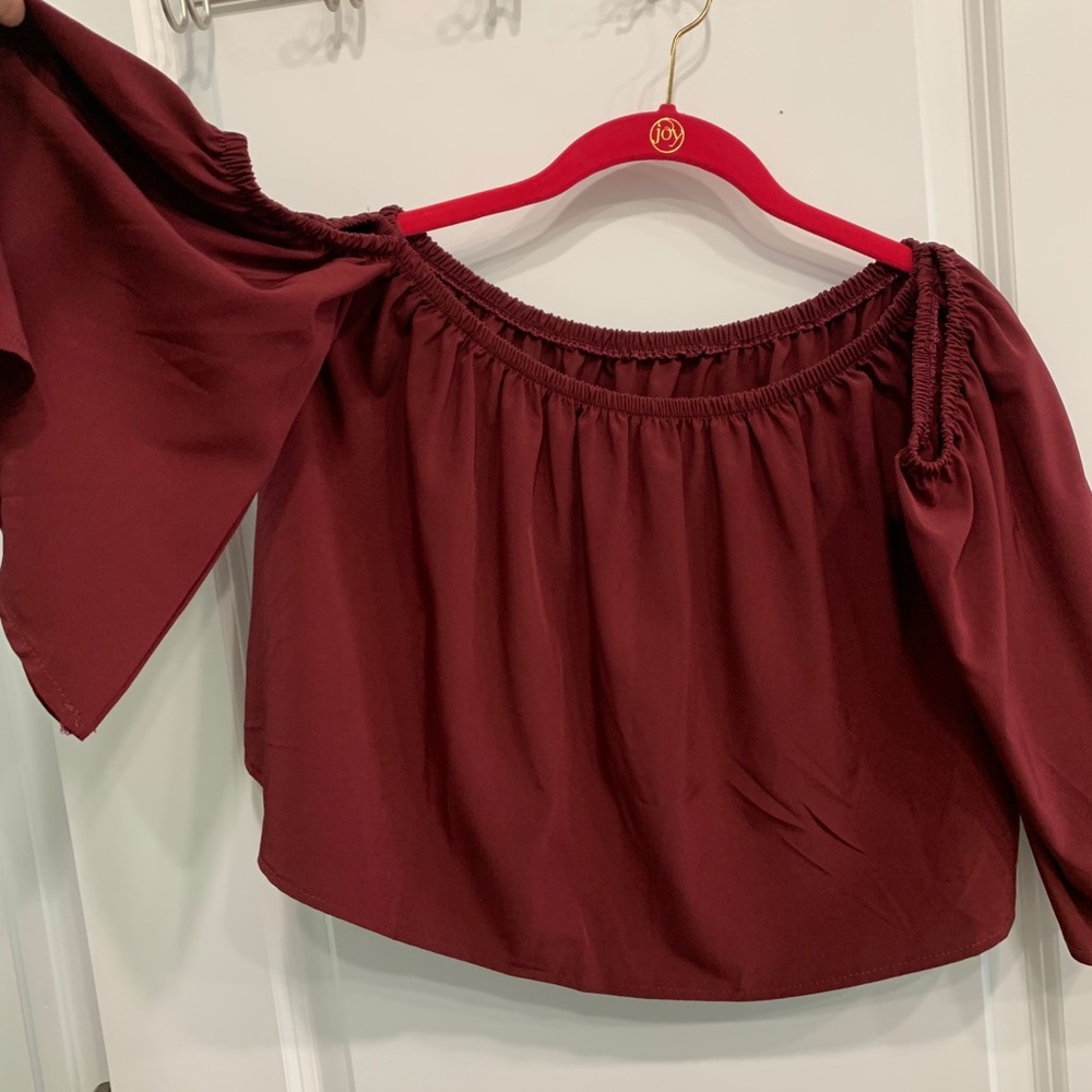 Burgundy crop top